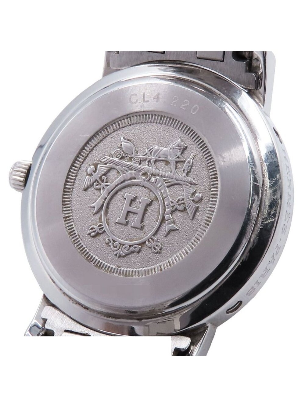 Hermes Clipper CL 4.220 White Stainless Steel Watch Quartz - Picture 4 of 9